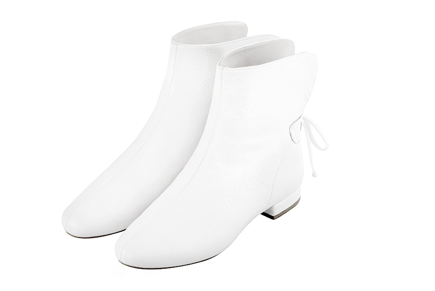 Pure white dress booties for women - Florence KOOIJMAN